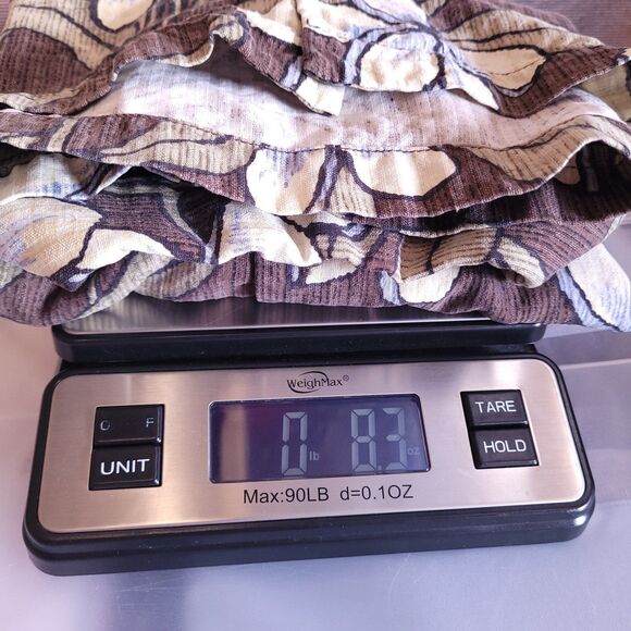 Tommy Bahama Hawaiian Shirt Mens Medium Floral Brown Silk Camp Vacation Resort - Picture 11 of 11